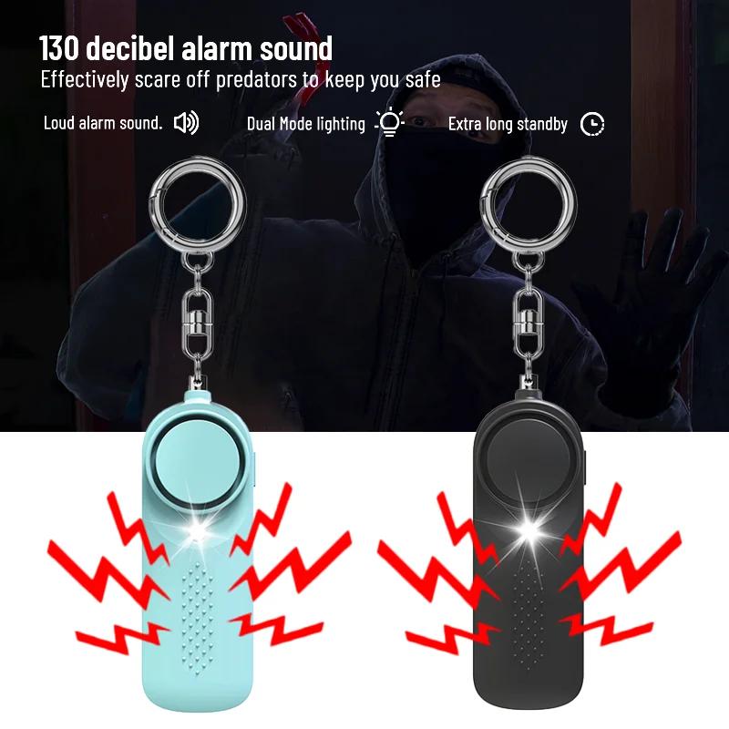 Self Defense Alarm 130dB Anti-wolf Girl Child Women Security Protect Alert Personal Safety Scream Loud Emergency Alarm Keychain