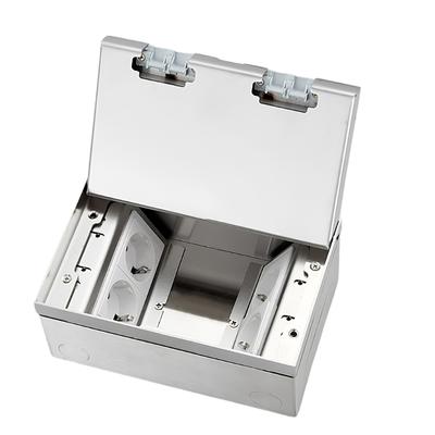 Embedded Stainless Steel Marble Floor Socket Box Waterproof Flat Floor Concealed Socket for Home and Office Use