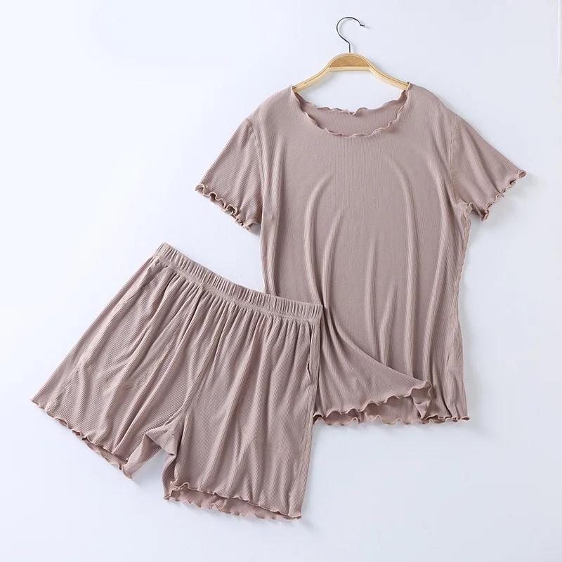 Summer Modal Short-sleeved Shorts Suit Ladies Pajamas Casual Loose Comfortable Pajamas Suits  Pajamas for Women