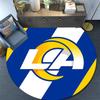 Los Angeles Rams2 Round Area Rug,Carpet Rug for Living Room Bedroom Sofa Playroom Decor,Non-slip Floor Mat