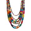 Handmade super exaggerated bohemian wood bead necklace music festival stage catwalk retro personalized vacation accessories