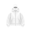 Mens Oversized Hooded Sweatshirt With Double-Layer Hood Fleece-Lined Zip-Up Pullover Fall