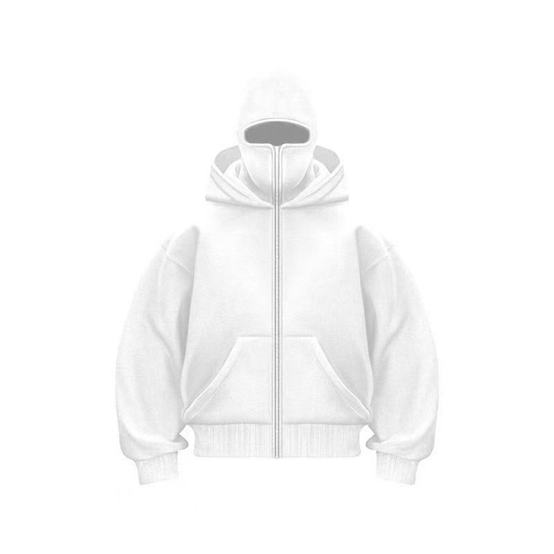 Mens Oversized Hooded Sweatshirt With Double-Layer Hood Fleece-Lined Zip-Up Pullover Fall