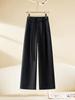 Wool Blend Wide-Leg High Waist Pants for Women - Autumn/Winter 2025: Thick, Versatile & Comfortable