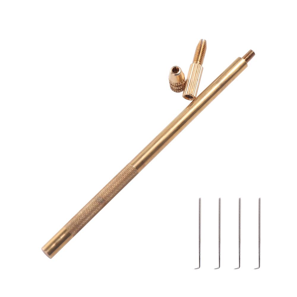 5ks/sada Odolné krajkové jehly paruky Měděná rukojeť Sada na výrobu paruk Ventilační jehly Professional