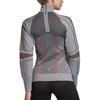 Adidas Run Od Color Block Rollkragen Bequemes Langarm-T-Shirt Damen Tops Grau DY8491