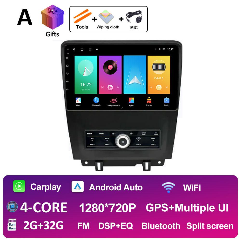 For Ford Mustang 2009 2010 2011 - 2014 DSP Stereo GPS Navigation Car Video Radio Multimedia Player Android Auto Cooling Fan WIFI