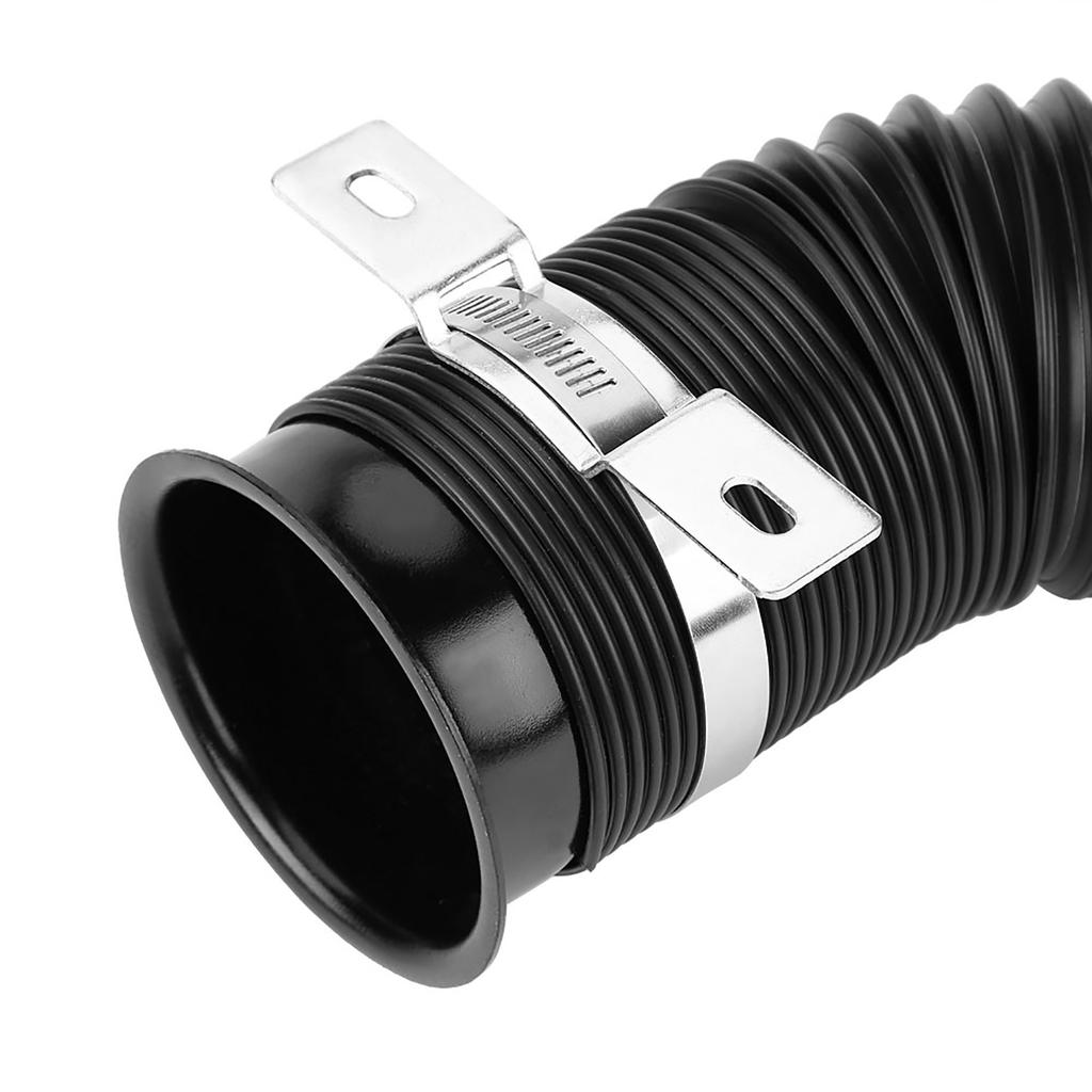 76mm 3inch Universal Car Cold Air Intake Inlet Pipe Flexible Duct Tube Hose Kit Black