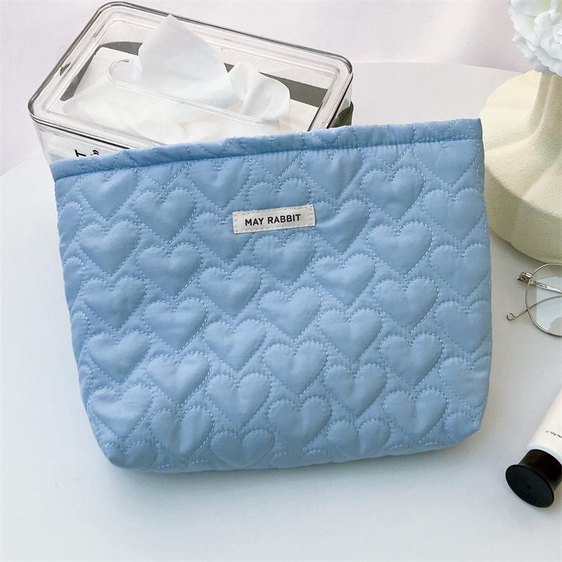 Cotton Love Cosmetic Bag Makeup Bag Clutch Make Up Pouch Portable Large Capacity Travel Toiletries Storage Bag Organizer