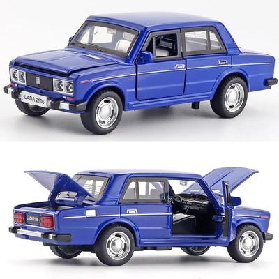 LADA 2106 Druckgussauto-Modellspielzeug im Maßstab 1:32, zurückziehbares Spielzeugfahrzeug mit Ton und Licht für Kinder, Kleinkinder, Jungen und Mädchen, Geschenkkollektion