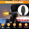 4Pcs Motorcycle Turn Signal Light 12V Professional LED Amber Turning Indicator Light Universal Mini Motorcycle Front Rear Lamp
