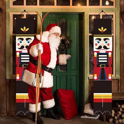 Nutcracker Christmas Door Curtain Flag Banner 2022