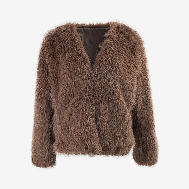 Sweet wind plush jacket for women's autumn and winter new imitation fox fur top to keep warm and thin Korean version of Mao Mao jacket to wear outside