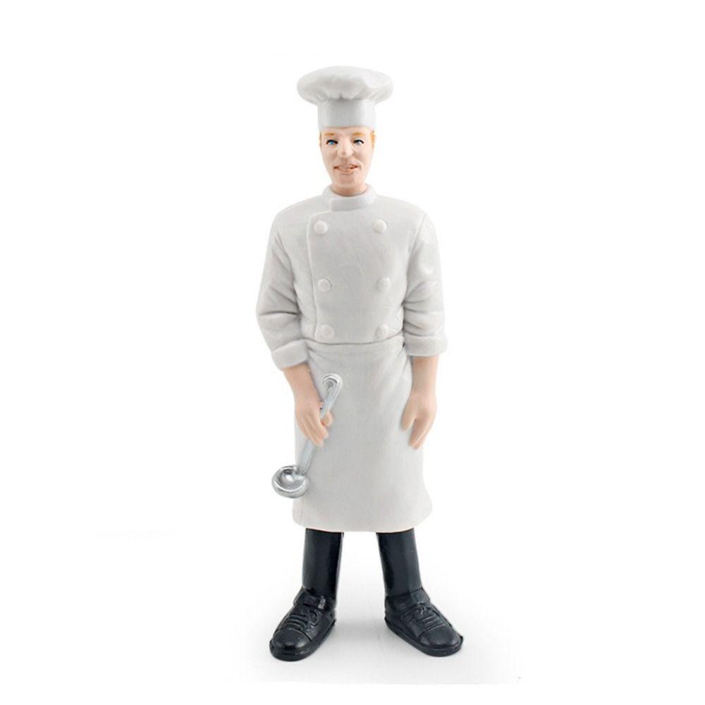 Teacher Chef Realistic Human Figurine Construction Worker Professionals People Model Collection