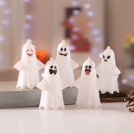 Halloween Ghost Light Spooky Ghost Decoration Light-up Ghost Ornament Hanging Light for Table Mantel Wall Decoration