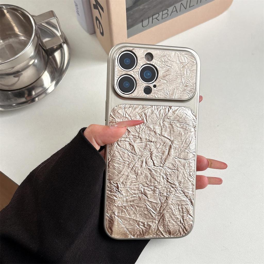 Crumpled Paper iPhone 14/13 Case for Apple 17/16/15 PROMAX with Sticker Application