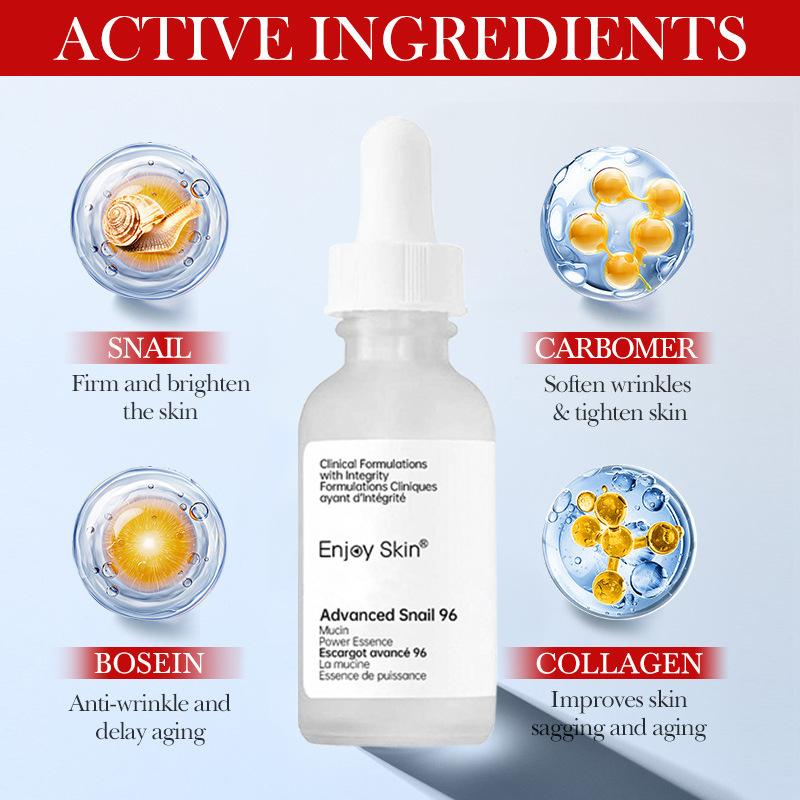 Snail Essence Brightening Double Essence Facial Tightening Whitening Moisturizing Repair Improving Dark Yellow