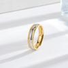 European and American Titanium Steel Ring, Simple, High-end, Contrasting Color Trendy Ring