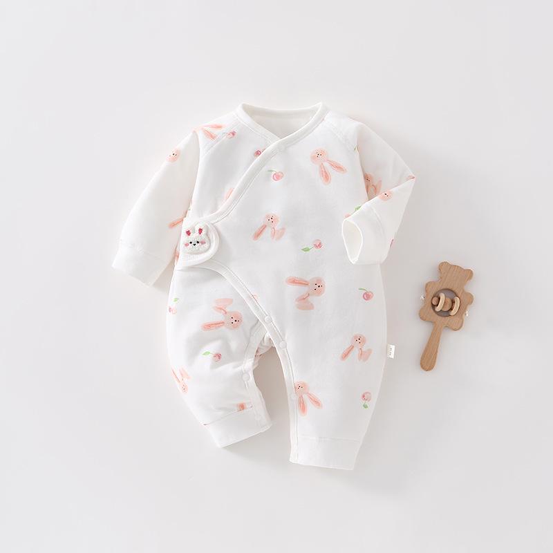 

Newborn Cotton Velcro Butterfly Jumpsuit - Warm Spring/Autumn Padding for Infants and Toddlers 52