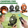 New Camping Fan Outdoor Solar External Digital Display Large Capacity Emergency Power Supply Shaking Head Lighting Fan 2W MA Capacity