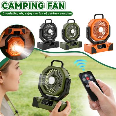 Neuer Campingventilator für den Außenbereich mit Solarbetrieb, externem Digitaldisplay, großer Kapazität und Notstromversorgung, 2 W, mA Kapazität