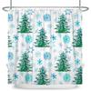 Merry Christmas Snowman Shower Curtains Waterproof Bath Curtain Santa Claus Snowflake for Bathroom Home Decor with Hooks