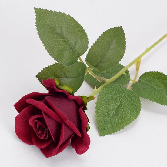Artificial Rose Eye-catching No Withering Fresh-keeping Fancy Single Branch Simulation Roses Wedding Favors