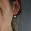 [ Modernlike / Headquarters Authentic ] Silver 925 Gray Pearl Earrings