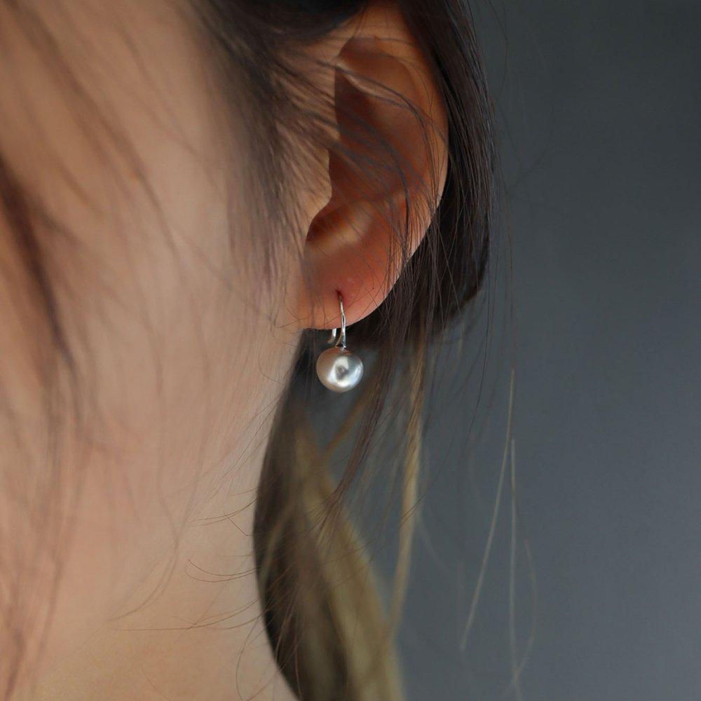[ Modernlike / Headquarters Authentic ] Silver 925 Gray Pearl Earrings
