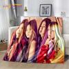 Black Pink Kpop Star Girl Group Soft Plush Blanket,Flannel Blanket Throw Blanket for Living Room Bedroom Bed Sofa Picnic Cover
