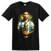 T-shirt Lionel Messi Argentina Calcio Trofeo Ritratto Maglietta per Fan Sportivi