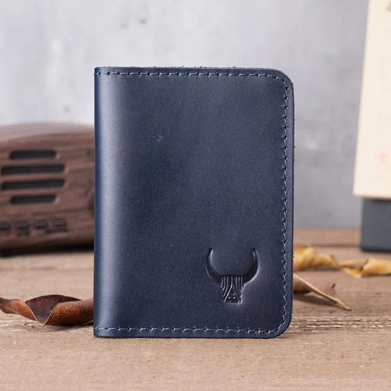 

Тонкий держатель для кредитных карт из 100% натуральной кожи для мужчин, тонкий чехол для кредитных карт с несколькими слотами для банковских кредитов чёрный