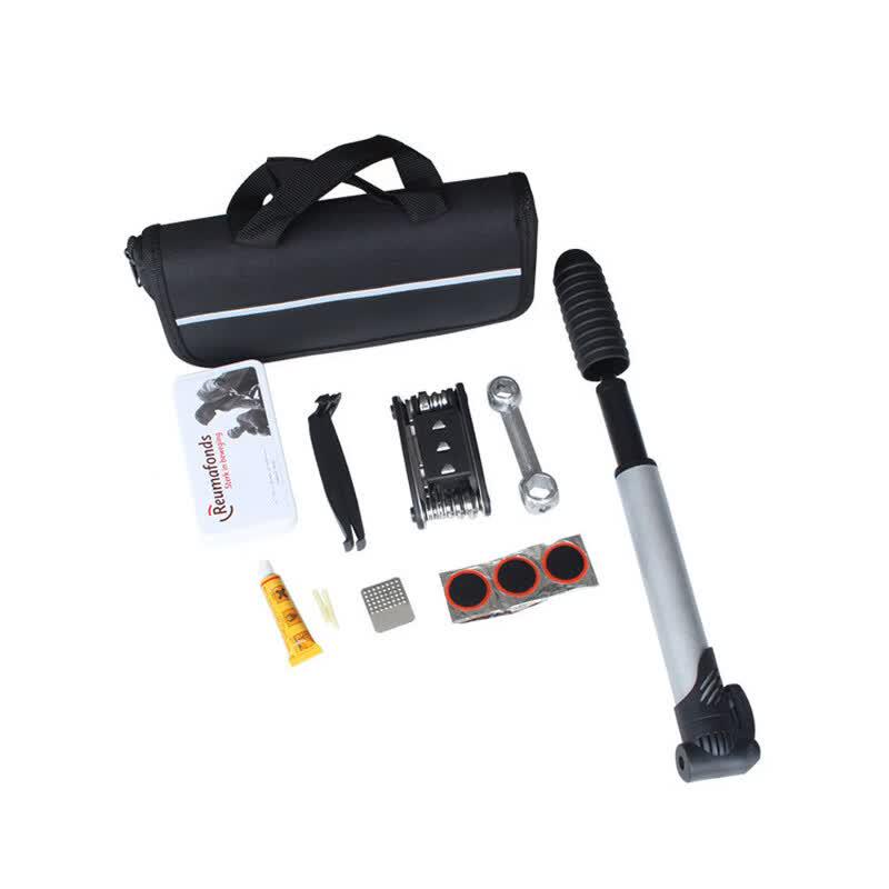 Lishi Portable Bicycle Repair Tool Kit with Pump