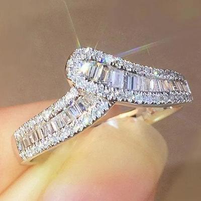 Creative Design Micro Pave Zircon Rings for Women Personality Fashion Jewelry