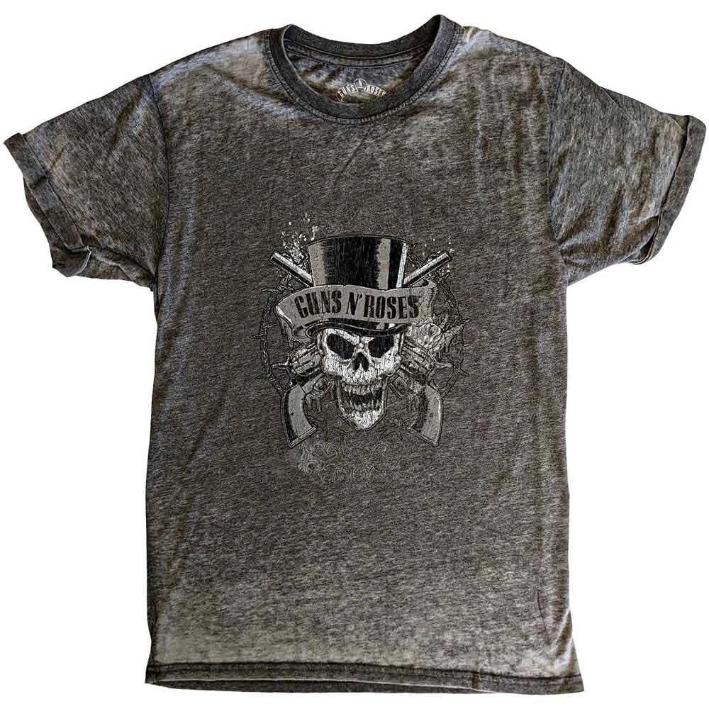 Guns N Roses Unisex T-Shirt: Faded Skull (Burnout) (XX-Large) XL