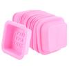25PCS DIY Handmade Silicone Soap Mold Multifunction Candle Molds Cake Making Baking Mould(Pink )