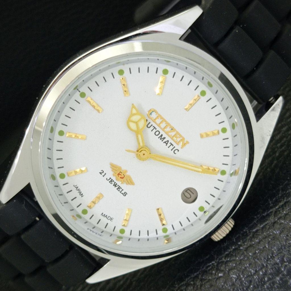 

ВОССТАНОВЛЕННЫЕ МУЖСКИЕ ЧАСЫ CITIZEN AUTOMATIC 8200 JAPAN С БЕЛЫМ ЦИФЕРБЛАТОМ И ДАТОЙ a432596-2 R112-a432596