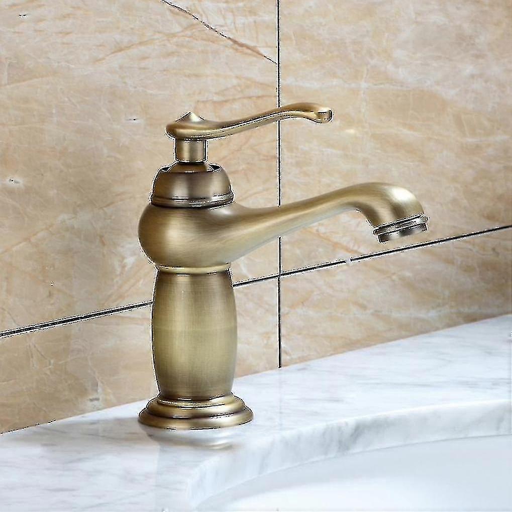 Bathroom Basin Faucet Antique Brass Mixer Pure Copper Luxury European Faucet