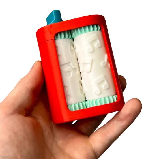 Raznice na vizitky 3D tištěný ruční embosovací stroj se vzorem mrak/květina/list/noty Dvouválcový mini embosovací razítko