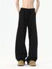 Black Machete Men's Wide-Leg Sweatpants – Autumn/Winter Drape Style, CleanFit Casual Trousers
