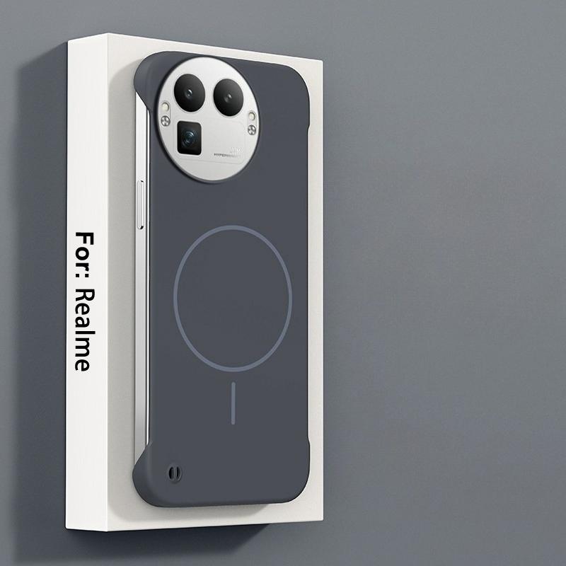 For Magsafe Bezel-less Phone Case for Realme GT 8 Pro Ultra Thin Frameless Hard PC Magnetic Cover for Realme GT8 GT 8 Funda