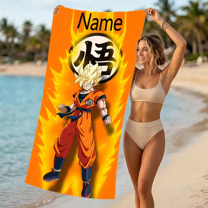 Customizable Personalized Beach Towels Dragon Ball Themed designs.Suitable for the Beach, Yoga, Sports;ideal As Beach Accessories