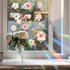 Creative Peony DIY Glass Doors Windows Balcony Beautification and Decoration Anti-static Window Stickers