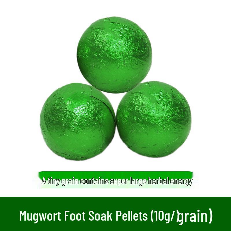 Sweat-Inducing Herbal Foot Soak Balls with Mugwort, Safflower, and Ginger Essential Oils - Instant Dissolving Bath Salt Balls