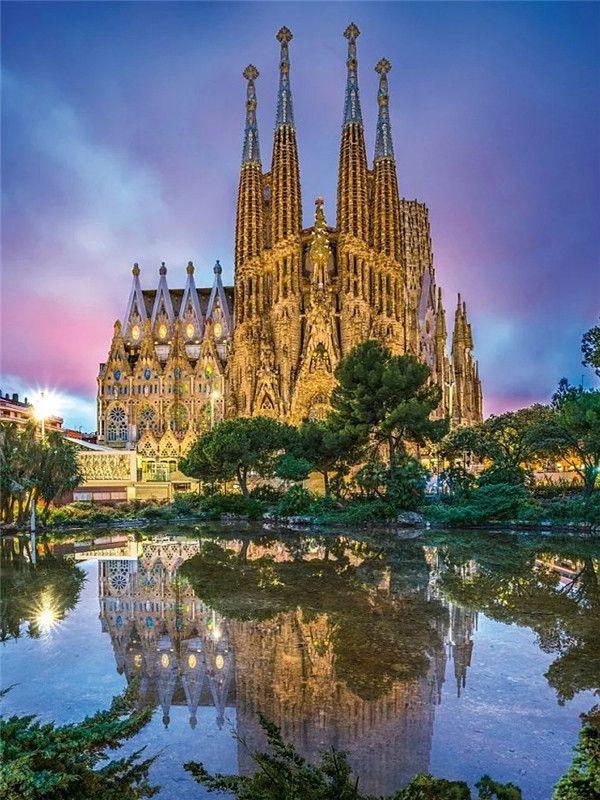 RUOPOTY DIY Frame Painting By Numbers Landscape Wall Art Picture Drawing Picture By Numbers Castle For Living Room