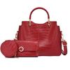 New crocodile pattern women's bag retro handbag mother and child bag splicing shoulder messenger bag premium round wallet