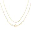European Retro Zircon Stainless Steel Necklace: High-End Cross-Border Clavicle Chain
