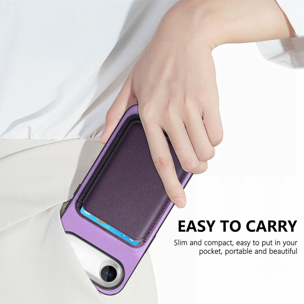 For iPhone Air Case Detachable Magnetic Card Bag Leather Phone Back Cover