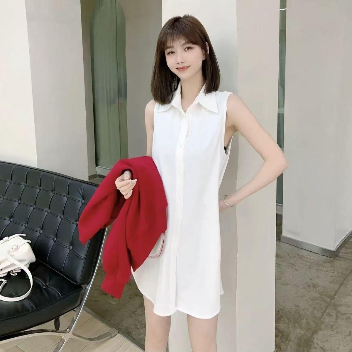 

Women s Plus Size Velvet-Lined Sleeveless Mid-Length Hoodie for Layering XXL