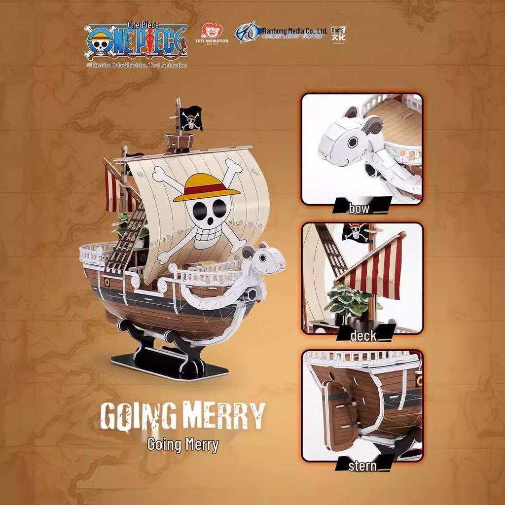 LoCube One Piece Thousand Sunny 3D Puzzle Schiffsmodell Trendiges Spielzeug Geschenk.